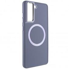 TPU чохол Bonbon Metal Style with MagSafe для Samsung Galaxy S22 Сірий / Lavender