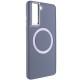 TPU чохол Bonbon Metal Style with MagSafe для Samsung Galaxy S22 Сірий / Lavender
