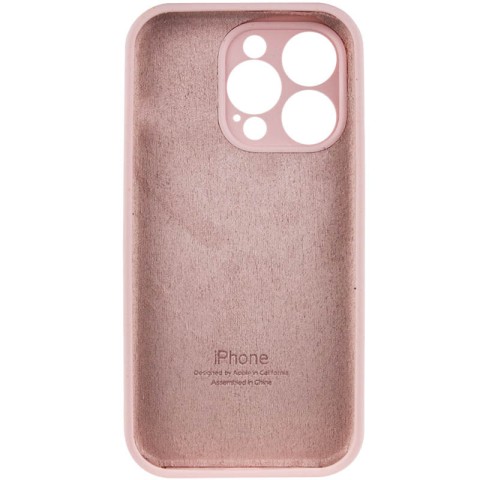 Чохол Silicone Case Full Camera Protective (AA) для Apple iPhone 13 Pro (6.1") Рожевий / Chalk Pink