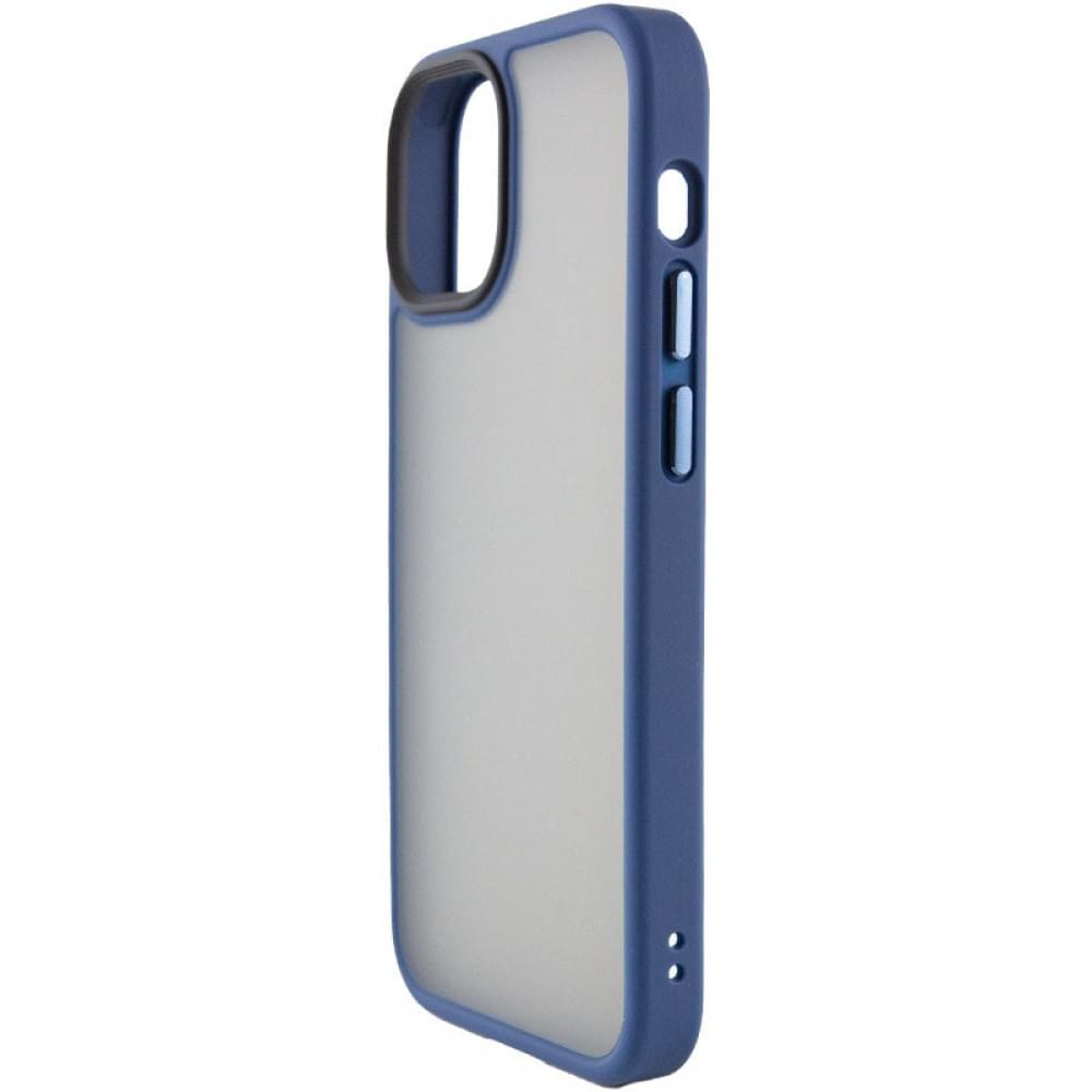 TPU+PC чохол Metal Buttons для Apple iPhone 13 (6.1") Синій