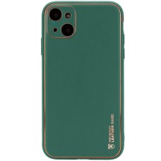 Шкіряний чохол Xshield для Apple iPhone 14 (6.1") Зелений / Army green