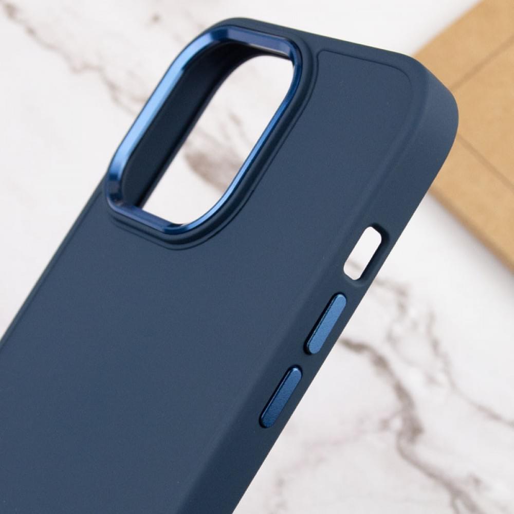 TPU чохол Bonbon Metal Style для Apple iPhone 13 Pro (6.1") Синій / Denim Blue