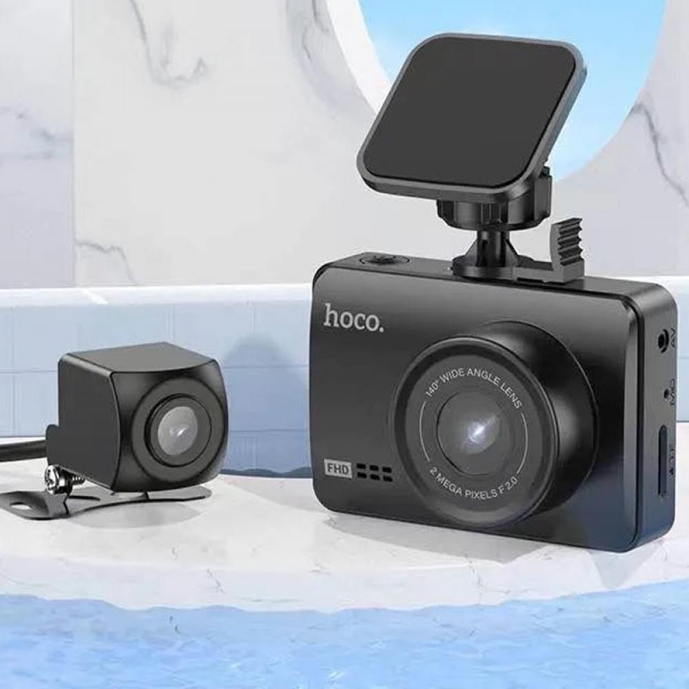 Відеореєстратор Hoco DV3 2.45-inch display with rear camera (1080P+720P) Black