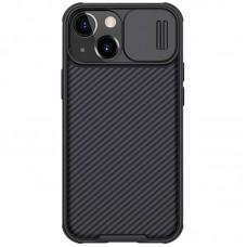Карбонова накладка Nillkin Camshield (шторка на камеру) для Apple iPhone 14/13 (6.1") Чорний / Black