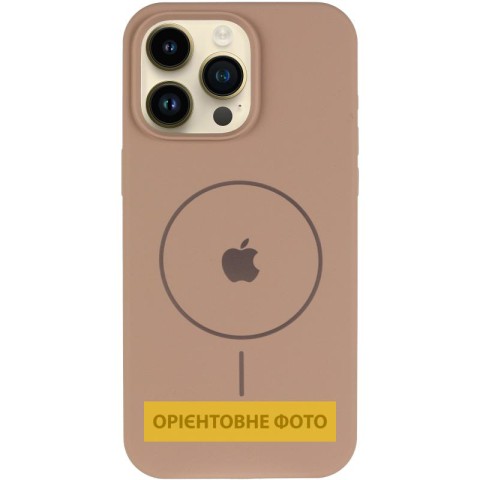 Чохол Silicone Case Full Protective (AA) V2 with MagSafe для Apple iPhone 16e (6.1") Бежевий / Desert Gold