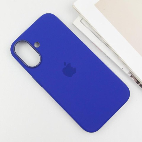 Чохол Silicone case (AAA) with Magsafe and Animation (button) для Apple iPhone 16 Plus (6.7") Ultramarine
