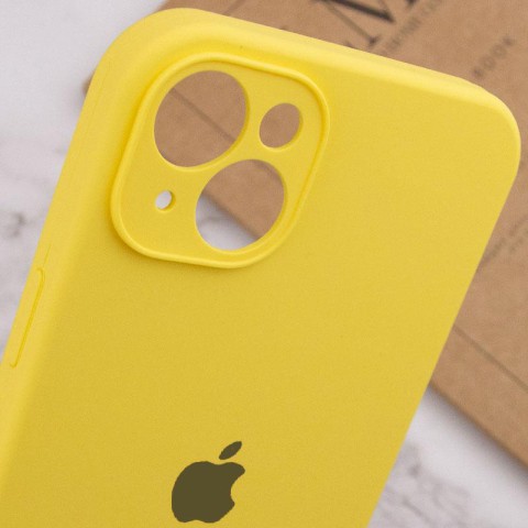 Чохол Silicone Case Full Camera Protective (AA) для Apple iPhone 15 Plus (6.7") Жовтий / Yellow