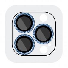 Захисне скло Metal Shine на камеру (у упак.) для Apple iPhone 12 Pro Max Синій / Blue