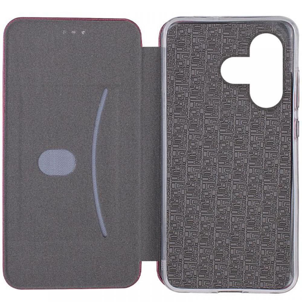 Шкіряний чохол-книжка Classy для Xiaomi Redmi 13 4G / Poco M6 4G Бордовий