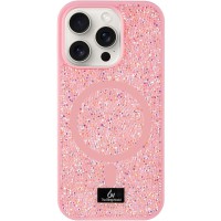 TPU чохол Bling World Rock Diamond with MagSafe для Apple iPhone 14 Pro (6.1") Pink