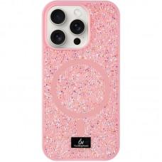 TPU чохол Bling World Rock Diamond with MagSafe для Apple iPhone 14 Pro (6.1") Pink