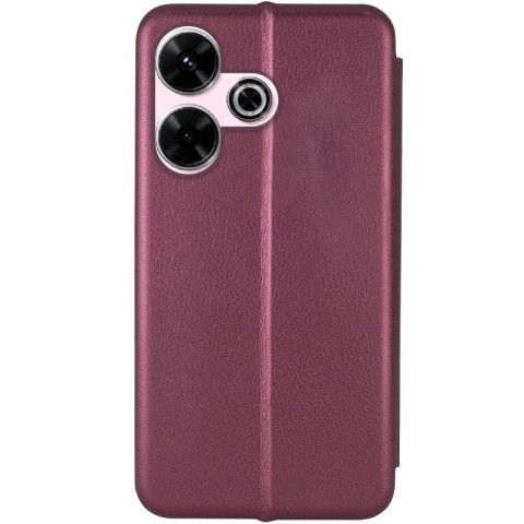 Шкіряний чохол-книжка Classy для Xiaomi Redmi 13 4G / Poco M6 4G Бордовий