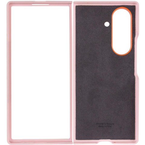 Шкіряний чохол Leather Case (AAA) with stand для Samsung Galaxy Z Fold7 Pink