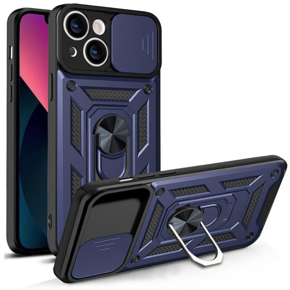 Чохол Ummi Camshield Serge Ring для Apple iPhone 15 (6.1") Синій