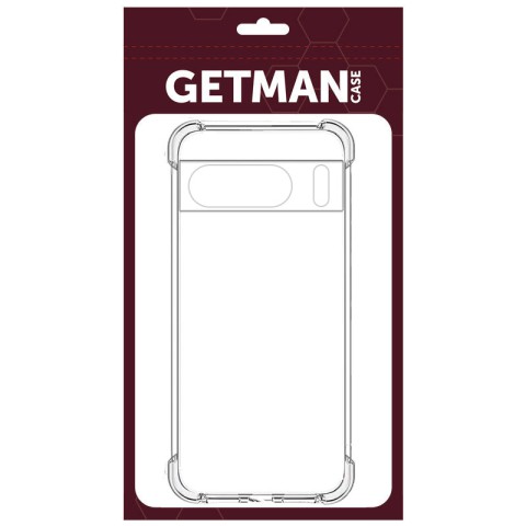 TPU чохол GETMAN Ease logo посилені кути Full Camera для Google Pixel 8 Pro Безбарвний (прозорий)