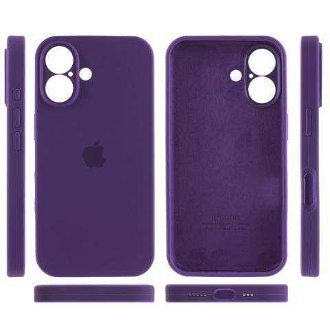 Чохол Silicone Case Full Camera Protective (AA) для Apple iPhone 16 (6.1") Фіолетовий / Amethyst