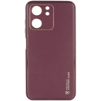 Шкіряний чохол Xshield для Xiaomi Redmi 13C / Poco C65 Бордовий / Plum Red