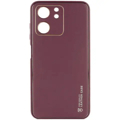 Шкіряний чохол Xshield для Xiaomi Redmi 13C / Poco C65 Бордовий / Plum Red