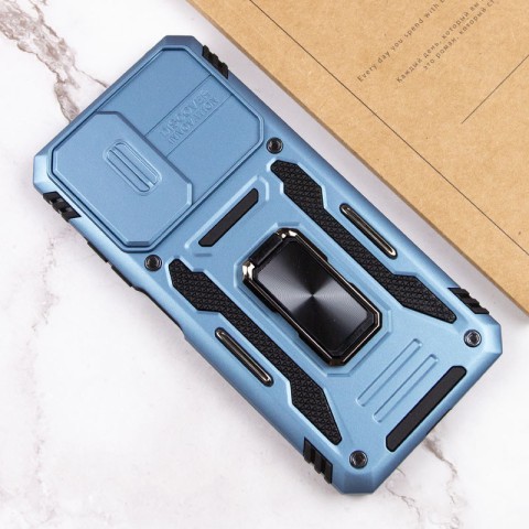 Ударостійкий чохол Camshield Army Ring для Xiaomi Redmi Note 11 (Global) / Note 11S / Note 12S Блакитний / Light Blue