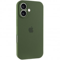 Чохол Silicone Case Full Camera Protective (AA) для Apple iPhone 16 (6.1") Зелений / Dark Olive