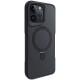 TPU+PC чохол Metal Buttons with MagSafe Carbon Ring для Apple iPhone 14 Pro Max (6.7") Чорний