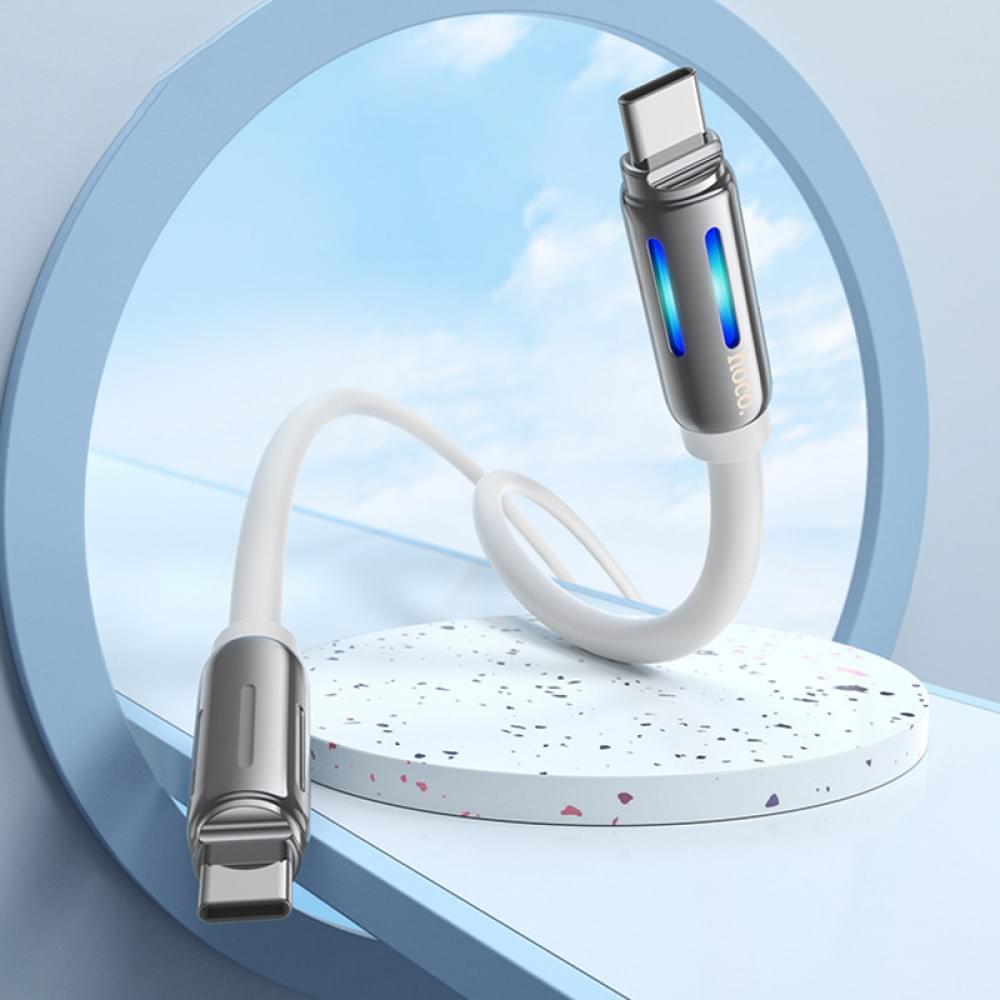 Дата кабель Hoco U136 Prize Type-C to Type-C 60W (1.2m) White