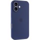 Чохол Silicone Case Full Camera Protective (AA) для Apple iPhone 17 (6.3") Синій / Deep navy