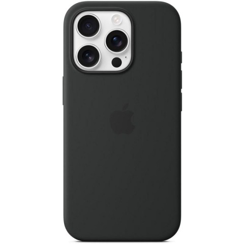 Чохол Silicone case (AAA) with Magsafe and Animation для Apple iPhone 16 Pro (6.3") Black