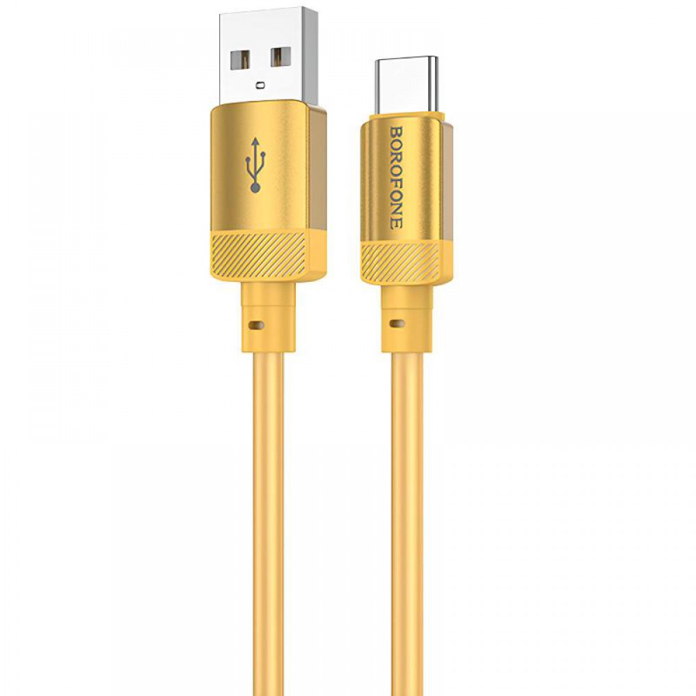 Дата кабель Borofone BX108 Start silicone USB to Type-C 3A (1m) Gold