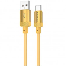 Дата кабель Borofone BX108 Start silicone USB to Type-C 3A (1m) Gold