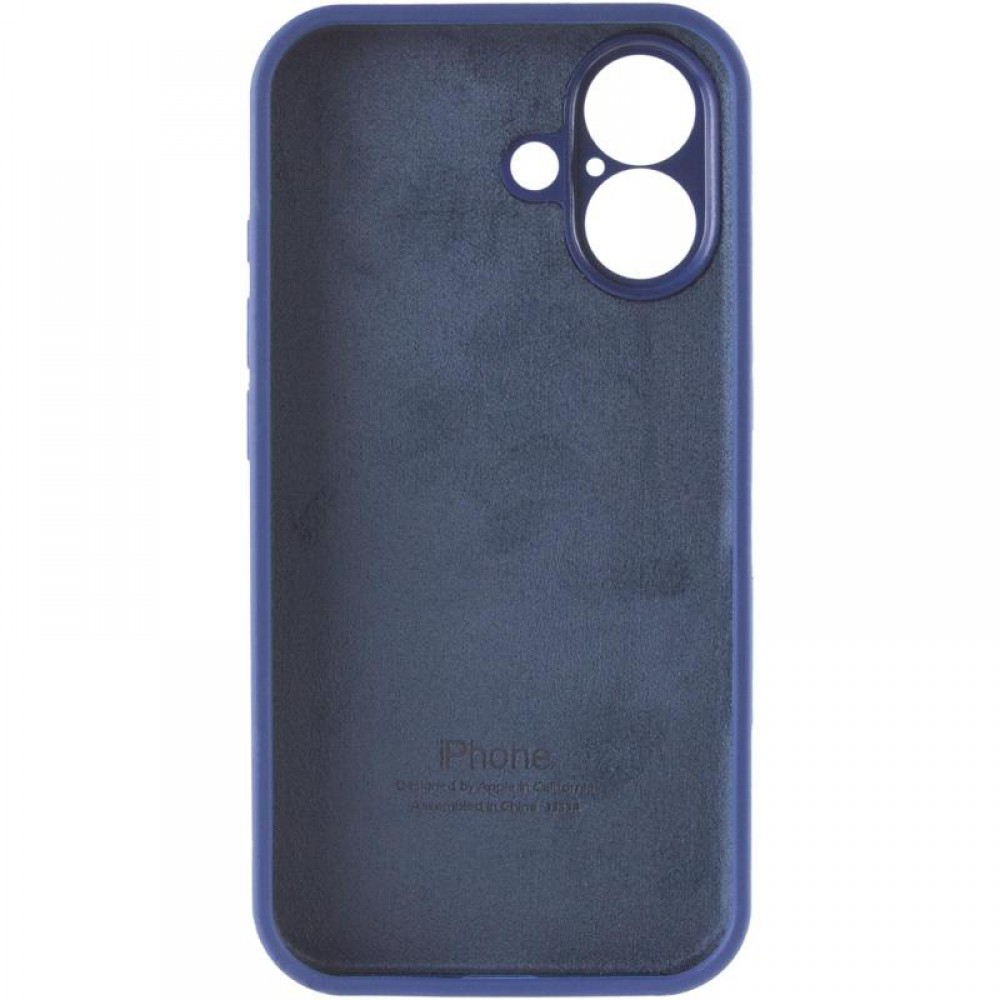 Чохол Silicone Case Full Camera Protective (AA) для Apple iPhone 17 (6.3") Синій / Deep navy