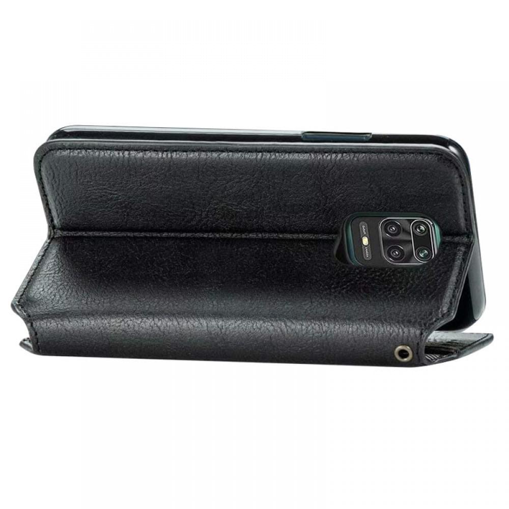 Шкіряний чохол-книжка GETMAN Cubic (PU) для Xiaomi Redmi Note 9s / Note 9 Pro / Note 9 Pro Max Чорний