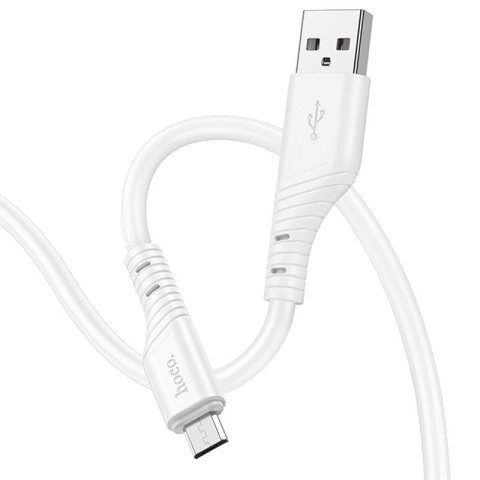 Дата кабель Hoco X97 Crystal color USB to MicroUSB (1m) White