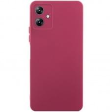 Чохол TPU GETMAN Liquid Silk Full Camera для Motorola Moto G54 Бордовий / Marsala