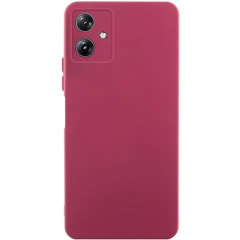 Чохол TPU GETMAN Liquid Silk Full Camera для Motorola Moto G54 Бордовий / Marsala