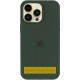 Чохол Silicone Case (AA) Logo with MagSafe для Apple iPhone 16 (6.1") Зелений / Cyprus Green