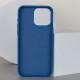 Шкіряний чохол Bonbon Leather Metal Style with MagSafe для Apple iPhone 13 Pro Max (6.7") Синій / Indigo