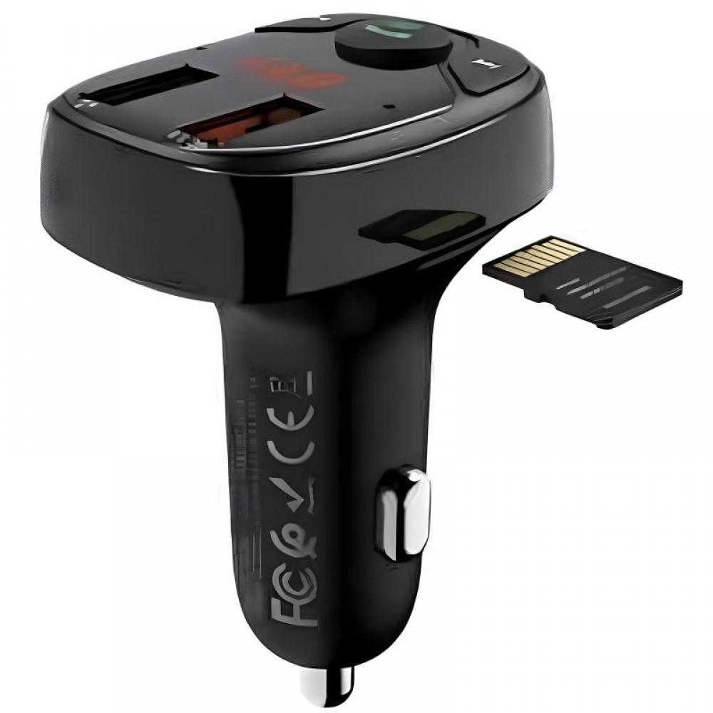 АЗП FM модулятор Hoco DE35 Max 18W (2USB-A) Black