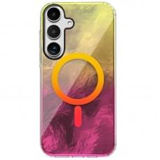 Чохол TPU Shiny Mountain (MagFit) для Samsung Galaxy S25+ Yellow / Pink