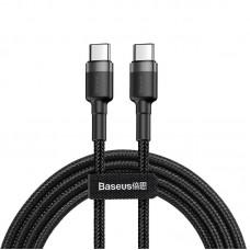 Дата кабель Baseus Cafule Type-C to Type-C Cable PD 2.0 60W (2m) (CATKLF-H) Чорний / Сірий
