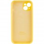 Чохол Silicone Case Full Camera Protective (AA) для Apple iPhone 14 (6.1") Жовтий / Yellow / PVH