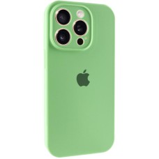 Чохол Silicone Case Full Camera Protective (AA) для Apple iPhone 14 Pro Max (6.7") М'ятний / Mint