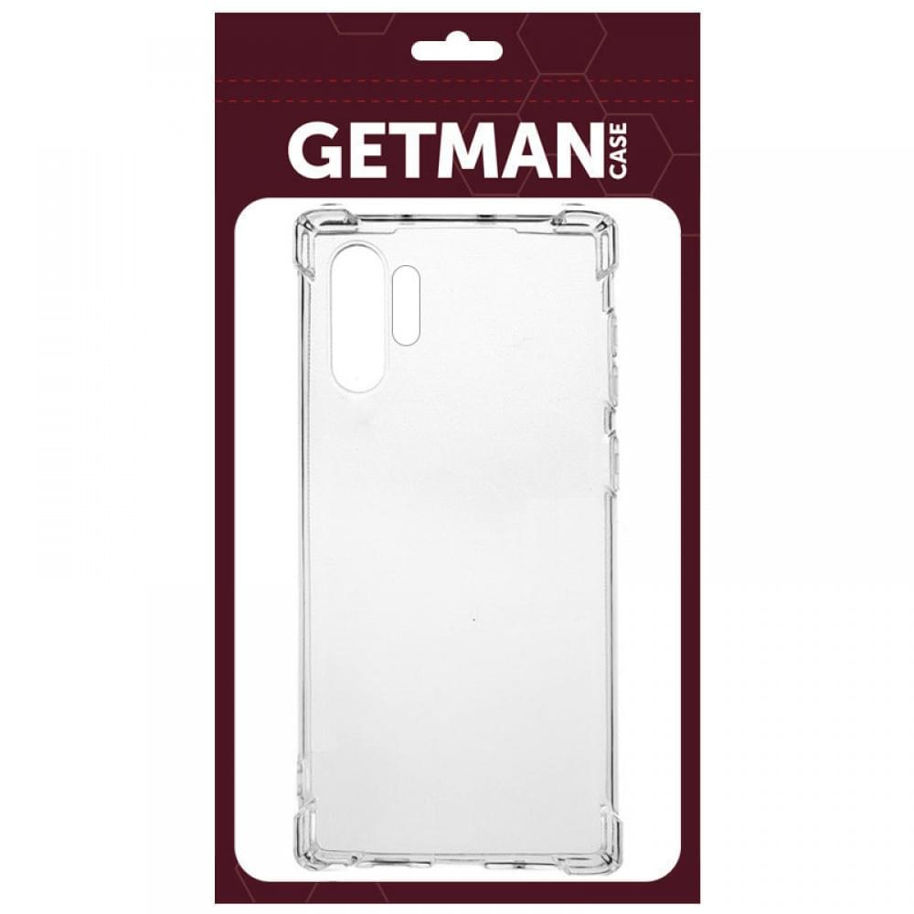 TPU чохол GETMAN Ease logo посилені кути для Samsung Galaxy Note 10 Plus Безбарвний (прозорий)