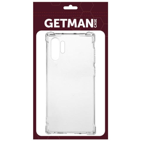TPU чохол GETMAN Ease logo посилені кути для Samsung Galaxy Note 10 Plus Безбарвний (прозорий)