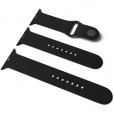 Силіконовий ремінець для Apple Watch Sport Band 38/40/41/42mm(ser.10) (S/M & M/L) 3pcs Чорний / Black