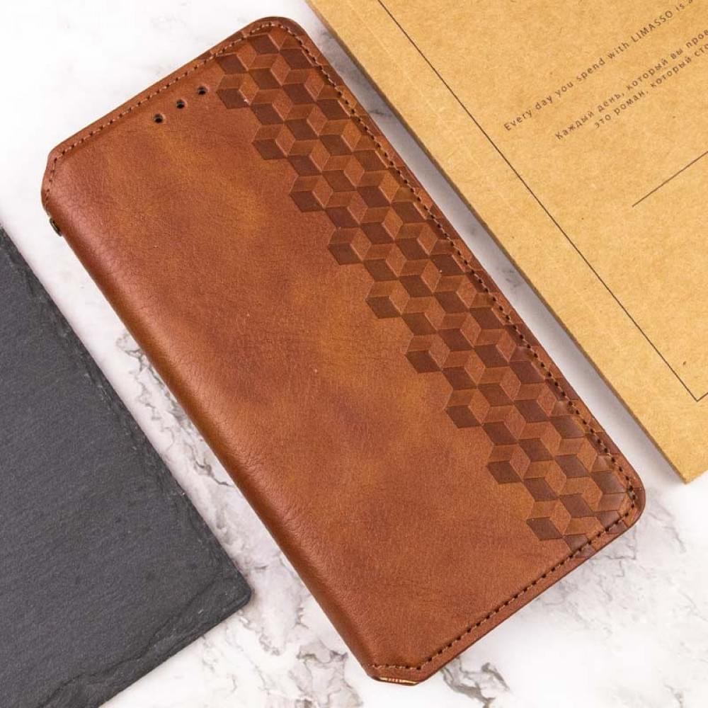 Шкіряний чохол-книжка GETMAN Cubic (PU) для Xiaomi Poco X6 / Note 13 Pro 5G Коричневий