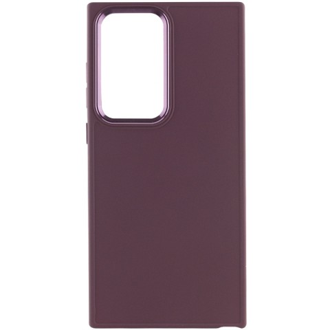 TPU чохол Bonbon Metal Style для Samsung Galaxy S23 Ultra Бордовий / Plum
