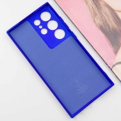 Чохол TPU GETMAN Liquid Silk Full Camera для Samsung Galaxy S24 Ultra Синій / Iris