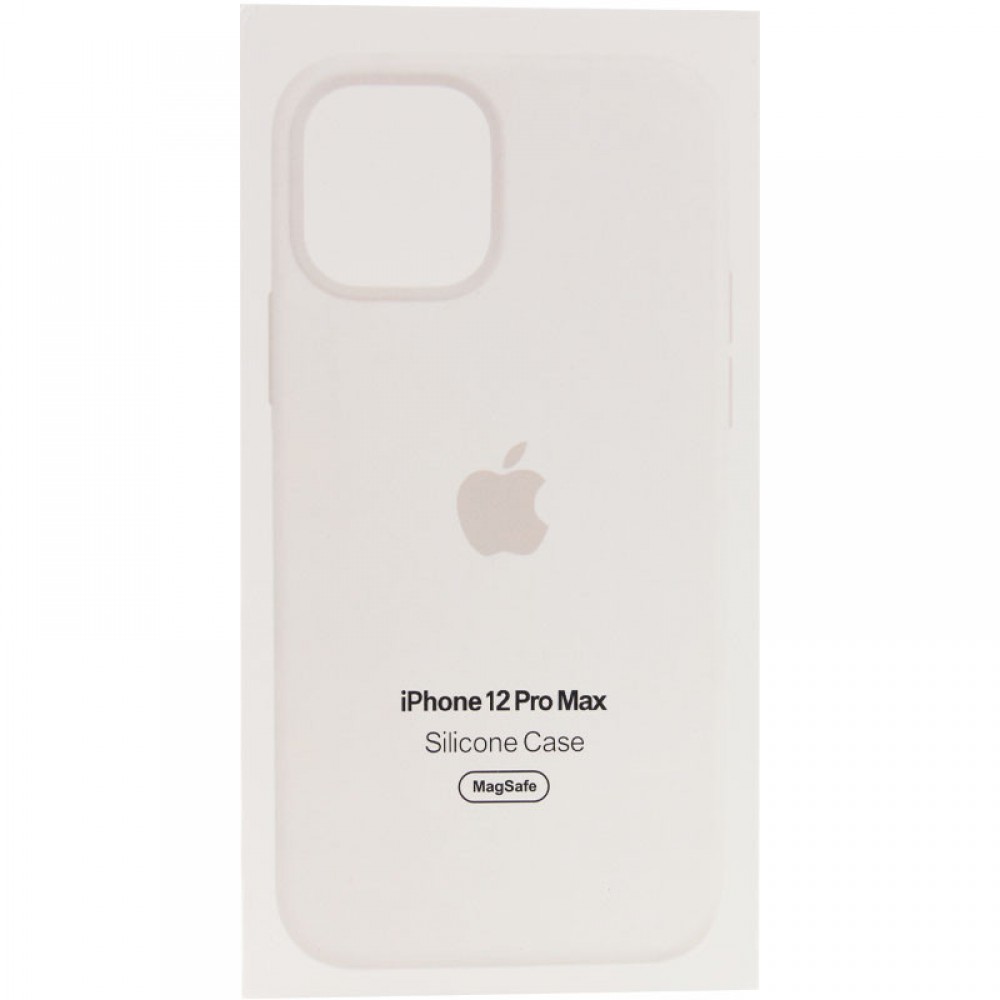 Чохол Silicone case (AAA) with Magsafe and Animation для Apple iPhone 12 Pro Max (6.7") Білий / White