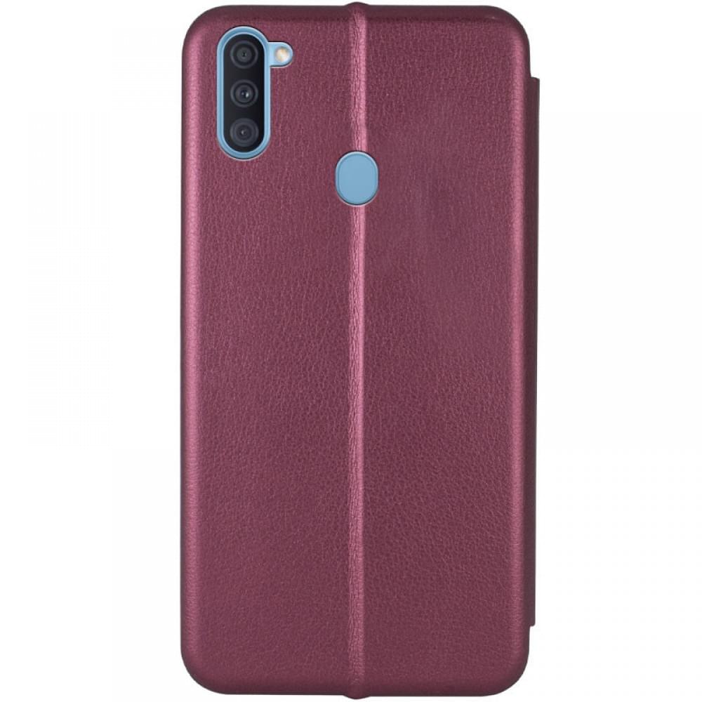 Шкіряний чохол-книжка Classy для Samsung Galaxy A11 Бордовий